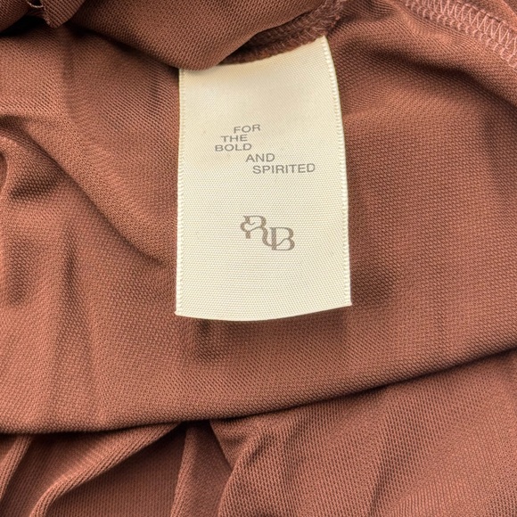 🆕 RAT & BOA 🧿 NWOT Rucci Long Sleeve Ruched Shirt Dress, Brown - Sz L - Picture 16 of 17